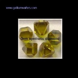 Yellow rough diamond crystal